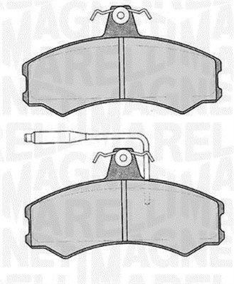 MAGNETI MARELLI Комплект тормозных колодок, дисковый тормоз 363916060175